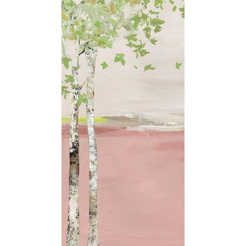 Blush Infinity I Black Modern Wood Framed Art Print with Double Matting by Pearce, Allison