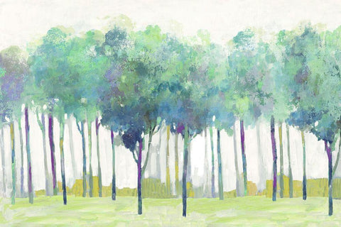 Teal Visions Black Ornate Wood Framed Art Print with Double Matting by Pearce, Allison