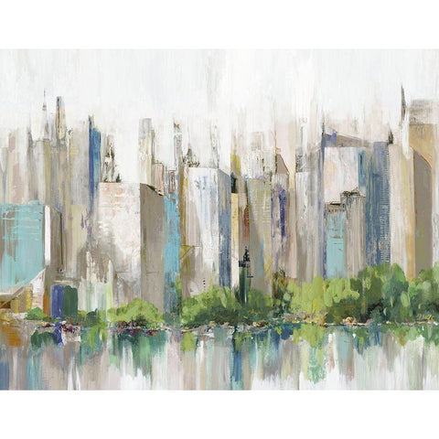 City Lake Relections White Modern Wood Framed Art Print by Pearce, Allison