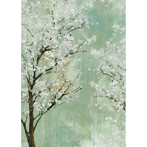 Apple Grove I Black Modern Wood Framed Art Print with Double Matting by Pearce, Allison