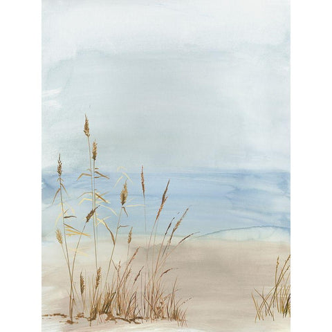 Soft Beach Grass II White Modern Wood Framed Art Print by Pearce, Allison