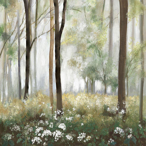 Calm Medaow  White Modern Wood Framed Art Print with Double Matting by Pearce, Allison