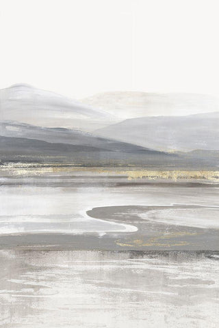 Grey Mountain I  Black Ornate Wood Framed Art Print with Double Matting by Pearce, Allison