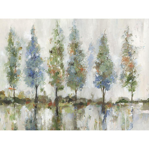 Reflection Forest  Black Modern Wood Framed Art Print by Pearce, Allison