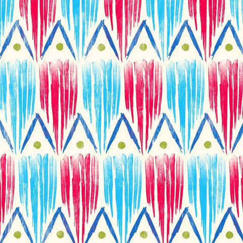 Tribal Bright IV White Modern Wood Framed Art Print with Double Matting by PI Galerie