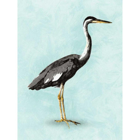 Seashore Bird I Black Modern Wood Framed Art Print by PI Galerie