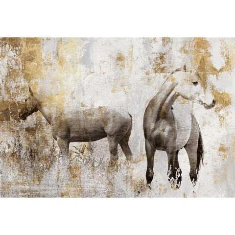 Equestrian Gold II Gold Ornate Wood Framed Art Print with Double Matting by PI Galerie