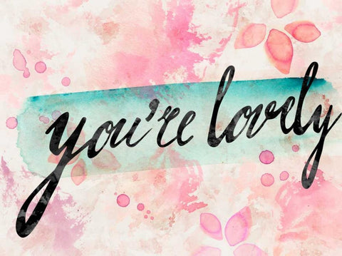 You are Lovely Black Ornate Wood Framed Art Print with Double Matting by PI Galerie