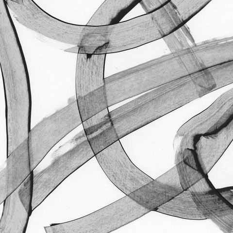 Gesture White Modern Wood Framed Art Print by PI Galerie