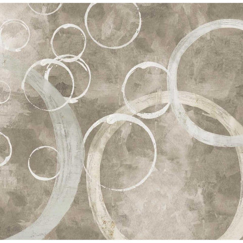 Small Rings II Black Modern Wood Framed Art Print with Double Matting by PI Galerie