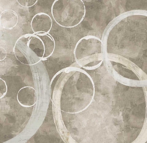 Small Rings II White Modern Wood Framed Art Print with Double Matting by PI Galerie