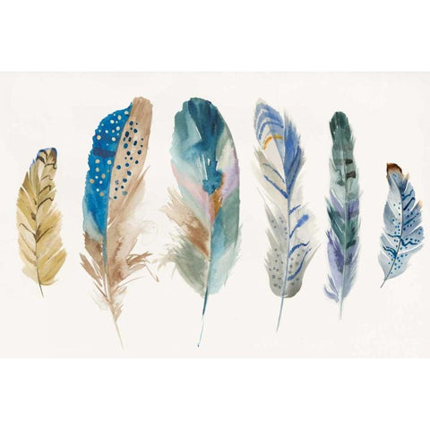 Feather Weather I Black Modern Wood Framed Art Print by PI Galerie