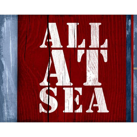 All at Sea White Modern Wood Framed Art Print by PI Studio