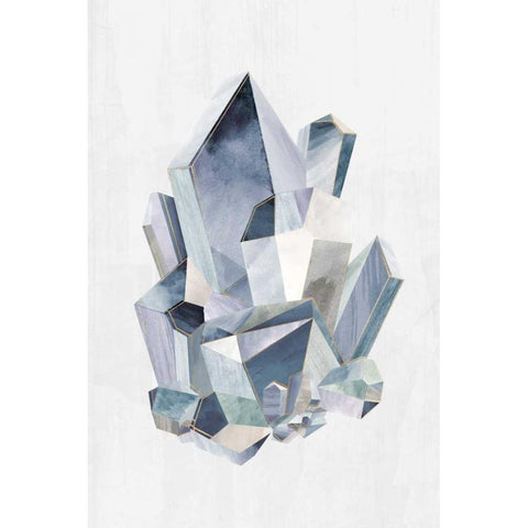 Crystal Pyramid White Modern Wood Framed Art Print by PI Studio