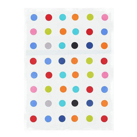 Rainbow Buttons White Modern Wood Framed Art Print by PI Studio