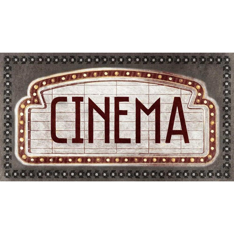 Cinema Gold Ornate Wood Framed Art Print with Double Matting by PI Studio