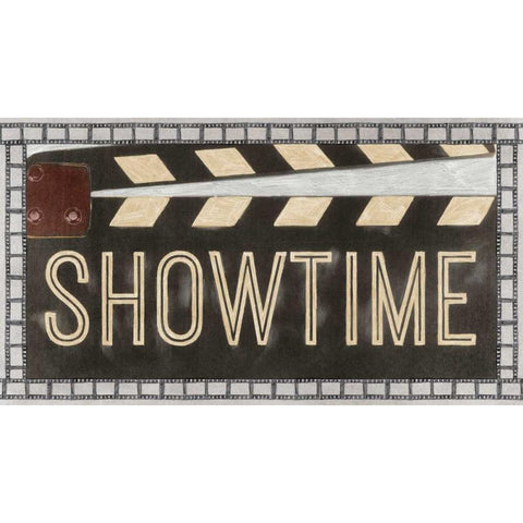 Showtime White Modern Wood Framed Art Print by PI Studio