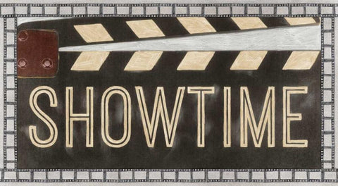 Showtime Black Ornate Wood Framed Art Print with Double Matting by PI Studio