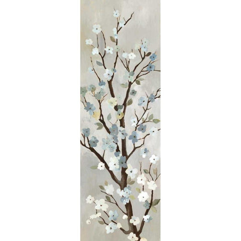 Blossom I White Modern Wood Framed Art Print by PI Studio