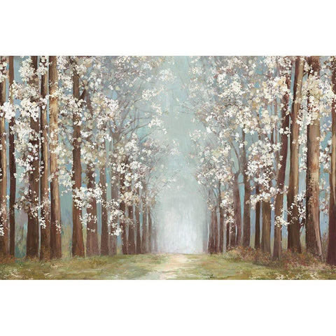 Apple Orchard White Modern Wood Framed Art Print by PI Studio