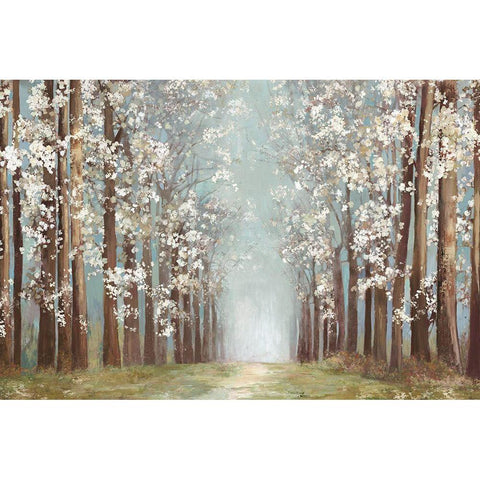 Apple Orchard Black Modern Wood Framed Art Print with Double Matting by PI Studio