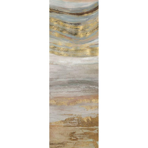 Gold Swirl II White Modern Wood Framed Art Print by PI Studio