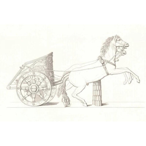 Chariot Vol. IV Black Modern Wood Framed Art Print with Double Matting by PI Collection