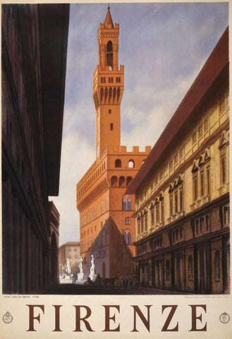 Firenze White Modern Wood Framed Art Print with Double Matting by PI Collection