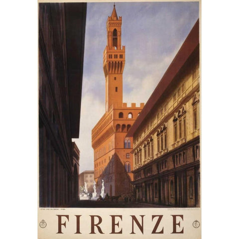 Firenze Gold Ornate Wood Framed Art Print with Double Matting by PI Collection