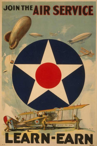 Air Service Black Ornate Wood Framed Art Print with Double Matting by PI Collection