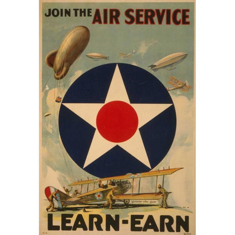 Air Service Black Modern Wood Framed Art Print by PI Collection