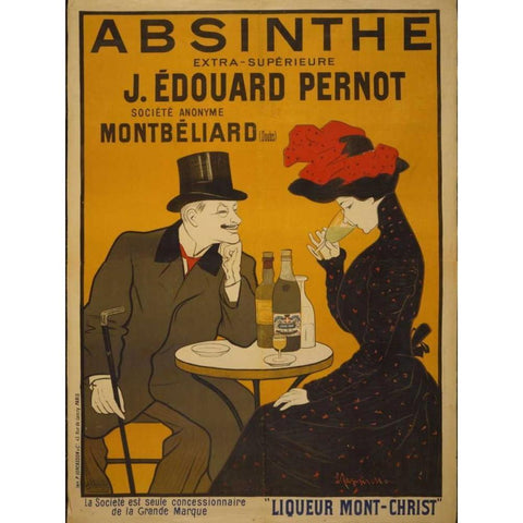 Absinthe Gold Ornate Wood Framed Art Print with Double Matting by PI Collection