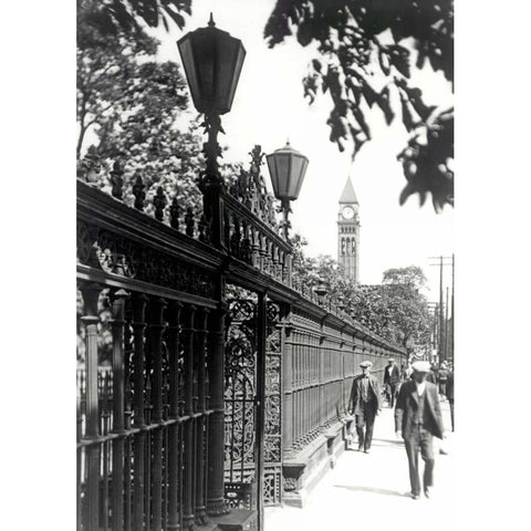Walking Gold Ornate Wood Framed Art Print with Double Matting by PI Collection