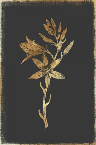 Carmass and Wild Hyacinth Black Ornate Wood Framed Art Print with Double Matting by PI Collection