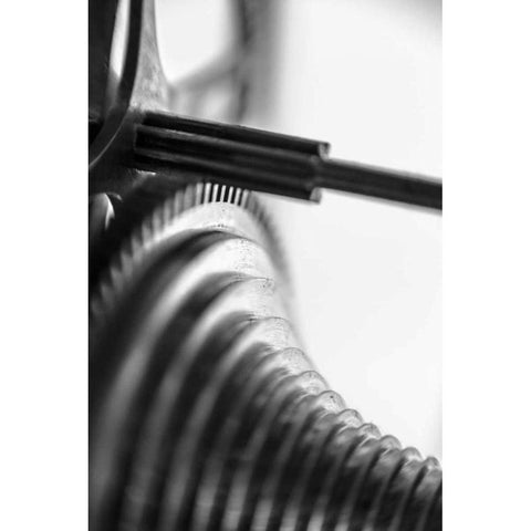 Gears II Black Modern Wood Framed Art Print by Rick Cotter