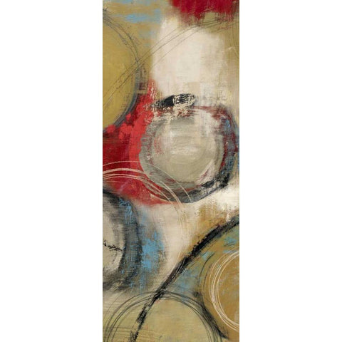 Elemental Circles II- Mini Gold Ornate Wood Framed Art Print with Double Matting by Reeves, Tom