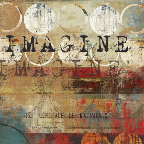Imagine - Mini Black Ornate Wood Framed Art Print with Double Matting by Reeves, Tom