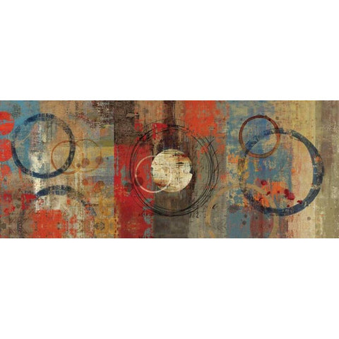Splattered I - Mini Gold Ornate Wood Framed Art Print with Double Matting by Reeves, Tom