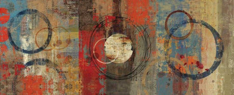 Splattered I - Mini White Modern Wood Framed Art Print with Double Matting by Reeves, Tom