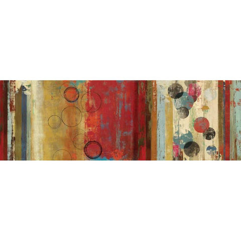 Field of Red Abstract  Black Modern Wood Framed Art Print with Double Matting by Reeves, Tom