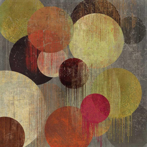 Magenta Bubbles I White Modern Wood Framed Art Print by Reeves, Tom
