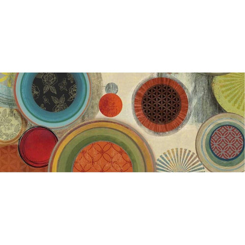 Commotion I - Mini Black Modern Wood Framed Art Print with Double Matting by Reeves, Tom