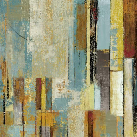 Tribeca II Black Modern Wood Framed Art Print with Double Matting by Reeves, Tom