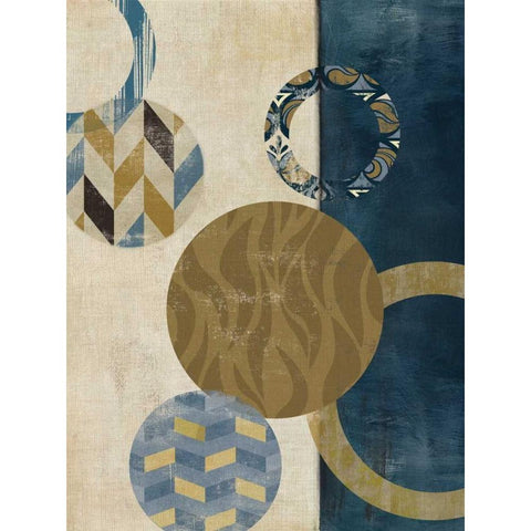 Harmony II Black Modern Wood Framed Art Print with Double Matting by Reeves, Tom
