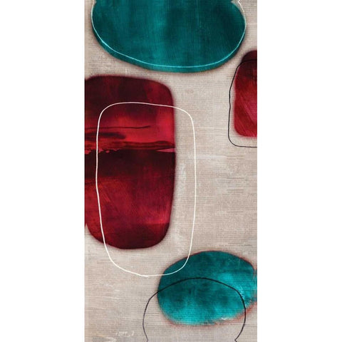 Cherry Shades II Black Modern Wood Framed Art Print with Double Matting by Reeves, Tom