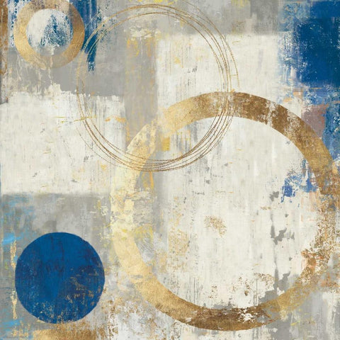 Tune II White Modern Wood Framed Art Print with Double Matting by Reeves, Tom