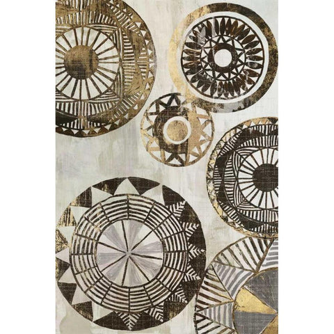 African Rings II Black Modern Wood Framed Art Print by Reeves, Tom