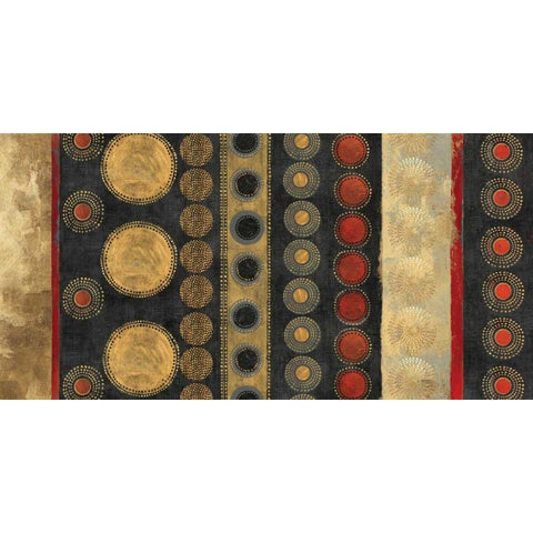 Gold Klimt Black Modern Wood Framed Art Print with Double Matting by Reeves, Tom