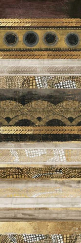 Klimt Dots II Black Ornate Wood Framed Art Print with Double Matting by Reeves, Tom