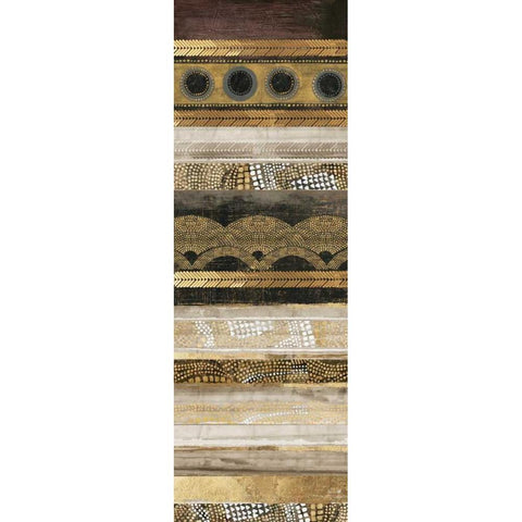 Klimt Dots II Black Modern Wood Framed Art Print with Double Matting by Reeves, Tom